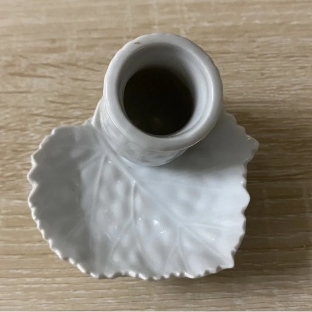 IW Rice & Co Inc Candle Holder Rosebud Bud Vase Trinket Dish Floral Leaf Flower